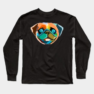 Pug geometric Long Sleeve T-Shirt